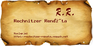 Rechnitzer Renáta névjegykártya